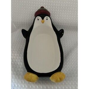 Cooks club  1998 Vintage Dip/butter  Dish Shivers Penguins Blizzard Holidays